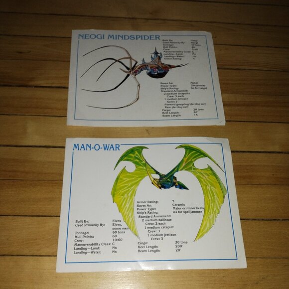 A D &D SpellJammer 2 Ship Sheets w/ maps - Picture 1 of 2